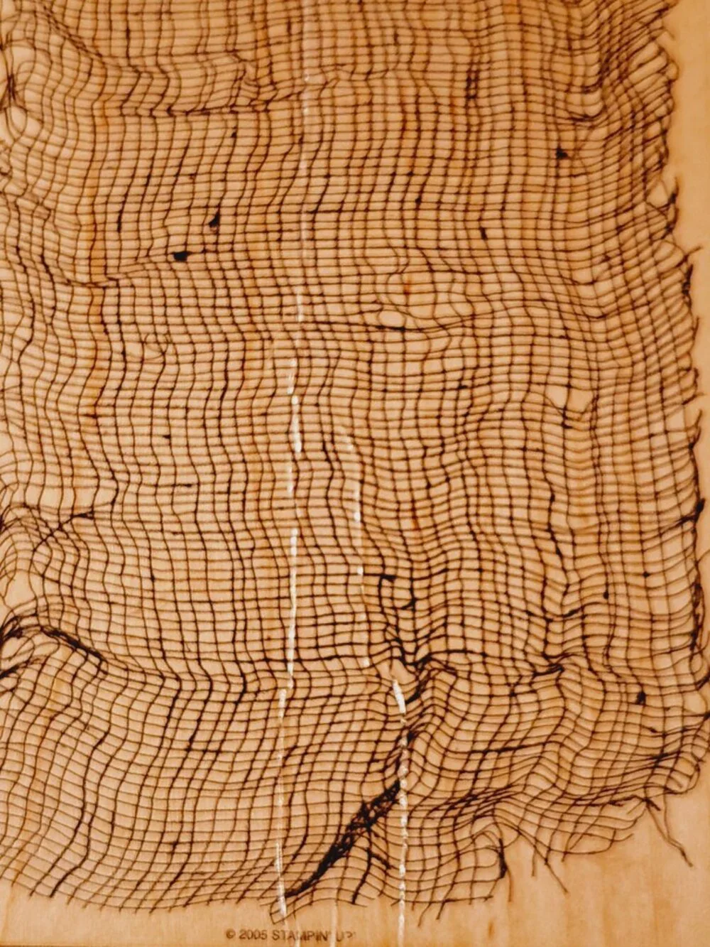 Stampin Up 2005 Cheesecloth Large Background Rubber Stamp